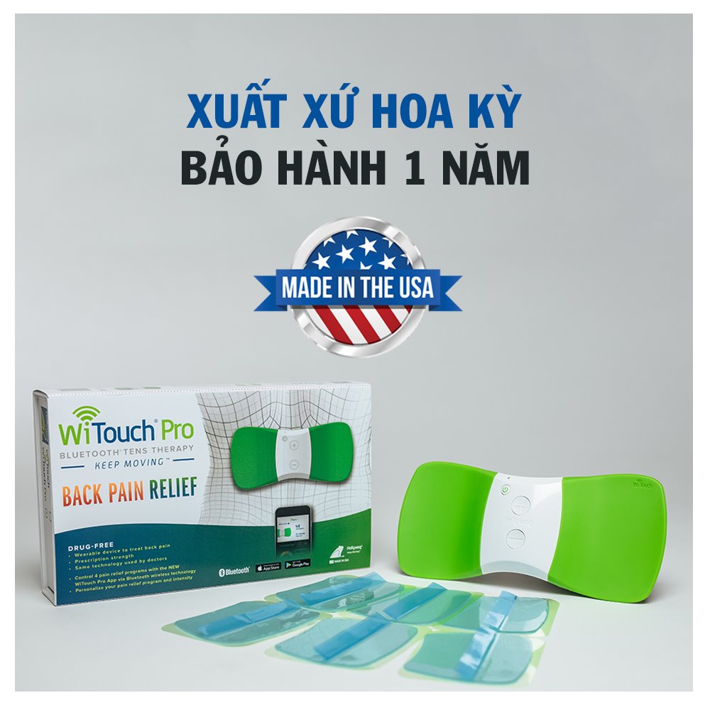 !!! SALE OFF!!! Thiết bị hỗ trợ điều trị đau lưng không dây - WiTouch Pro BlueTooth