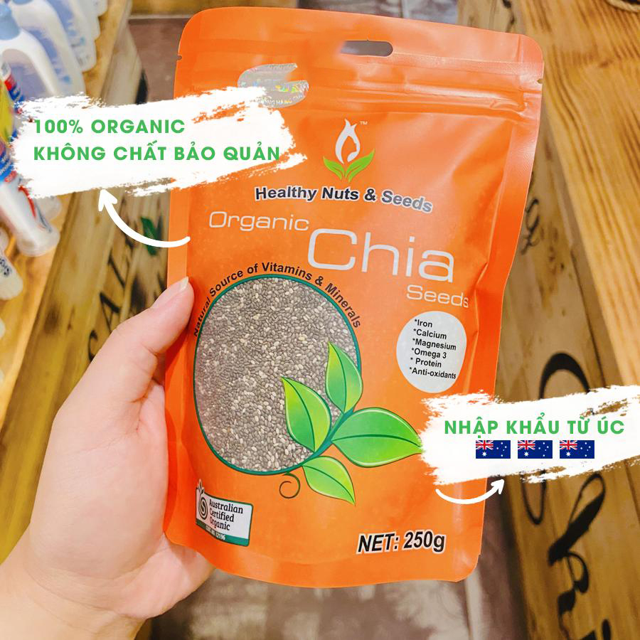 Hat Chia Úc Healthy Food &amp; Nuts Organic Giàu dinh dưỡng mang lại nhiều tác dụng tốt cho sức khỏe - (500g) - QuaTangMe Extaste