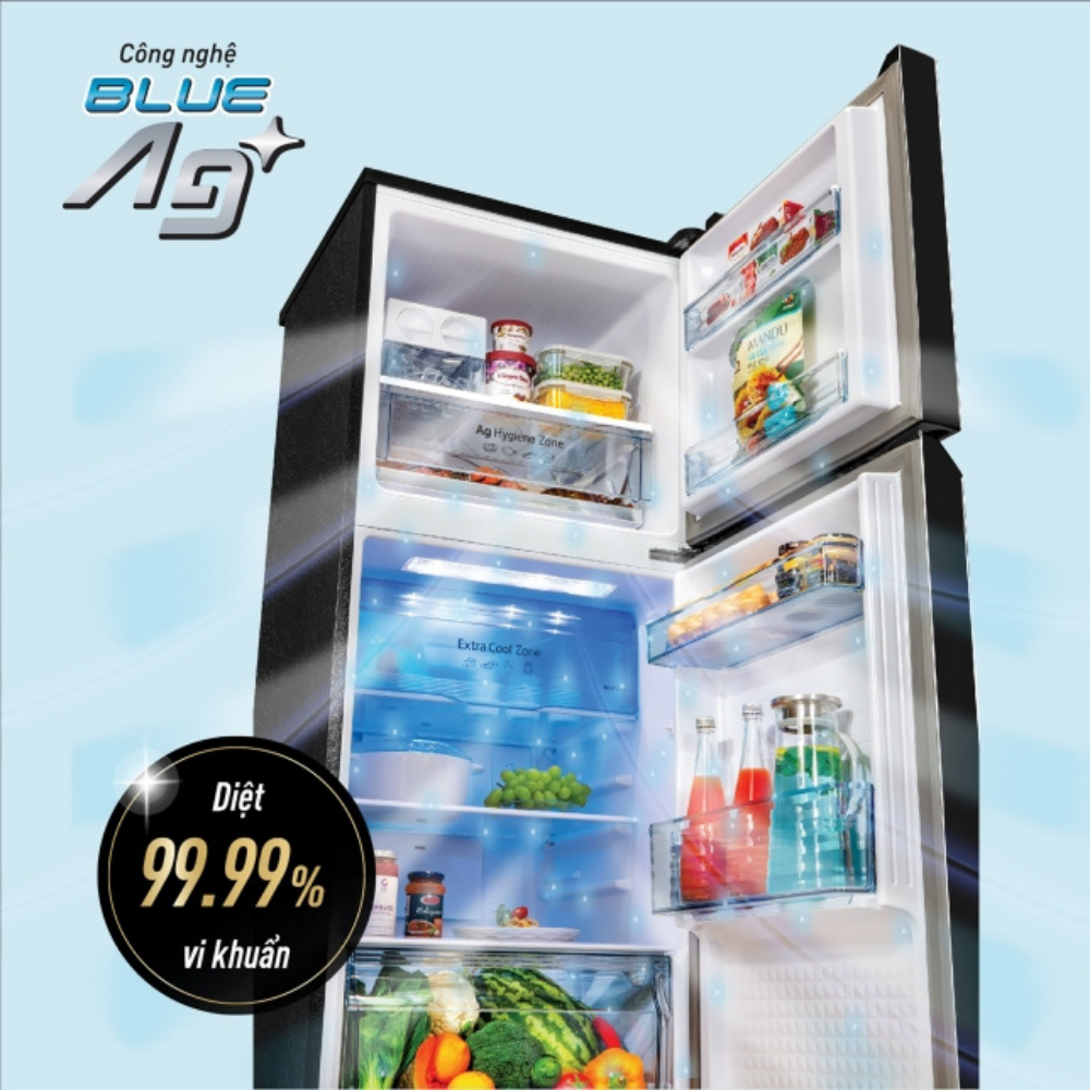 Tủ lạnh 2 cánh Panasonic 326 lít NR-TL351GPKV - Lấy nước ngoài - Làm đá siêu tốc - Hàng chính hãng