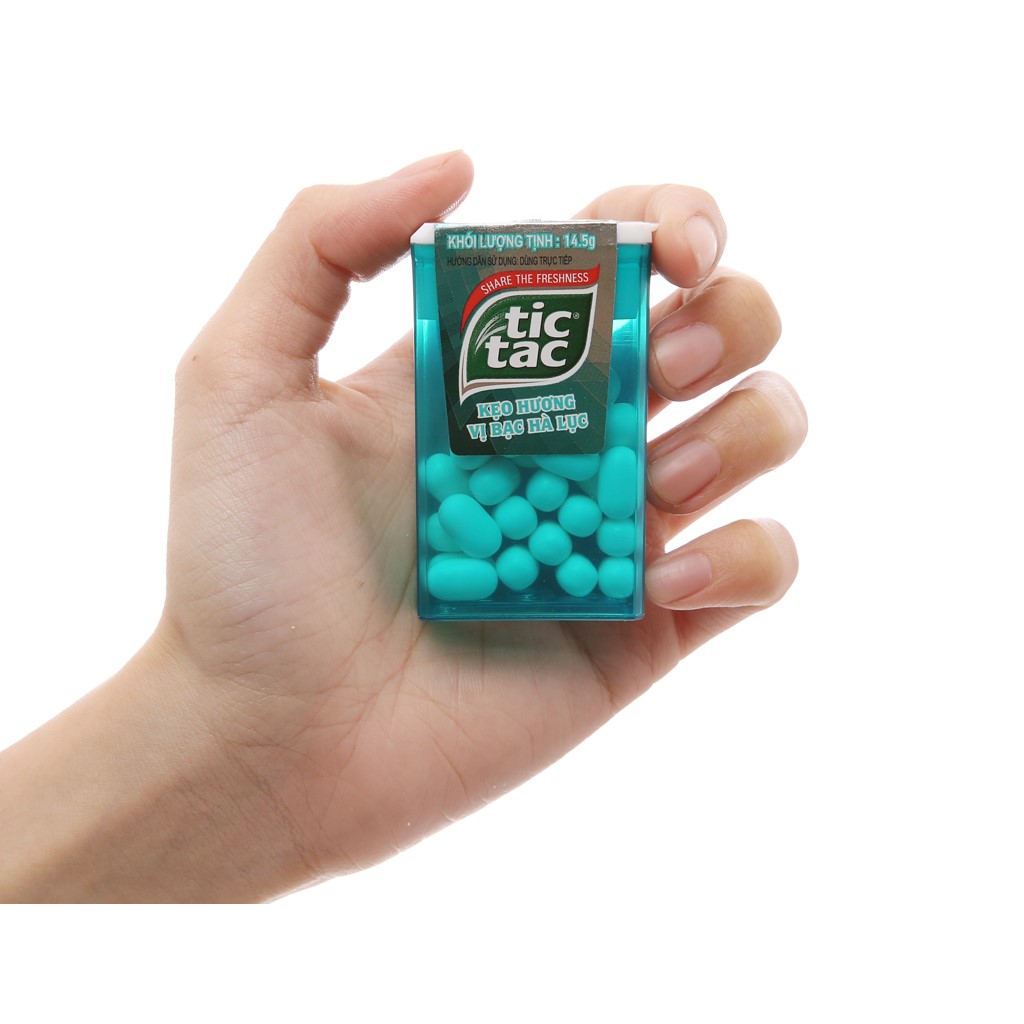 Lốc 12 hộp Kẹo ngậm TicTac vị Bạc hà lục 14.5gr