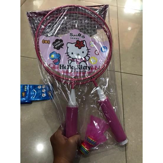 Vợt Cầu Lông Hello Kitty Màu Hồng, 2 màu Dễ Thương Cho Bé