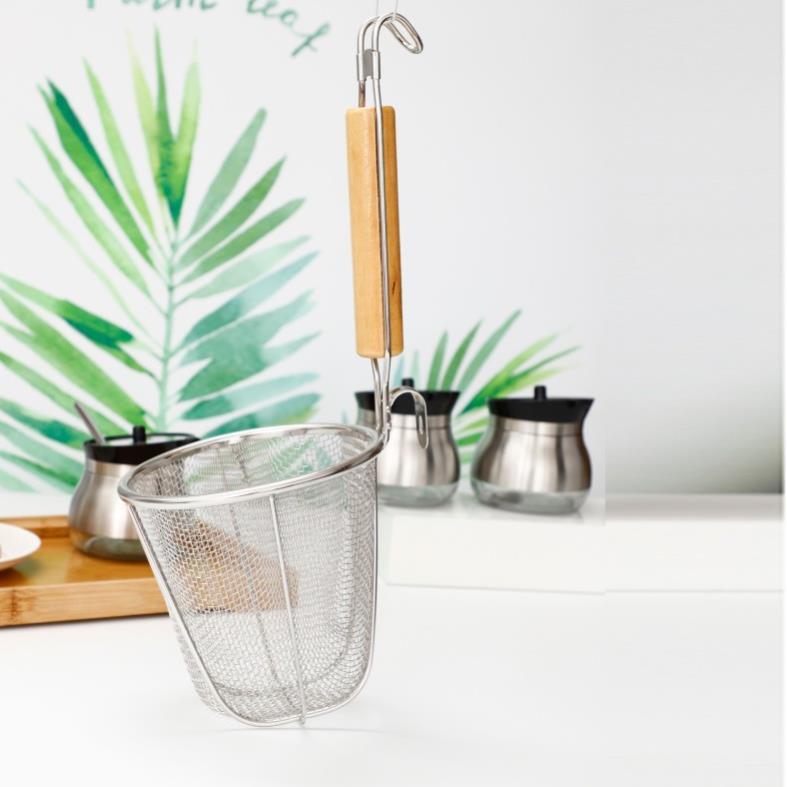 Dụng cụ nhúng phở, bún inox cán gỗ tiện dụng