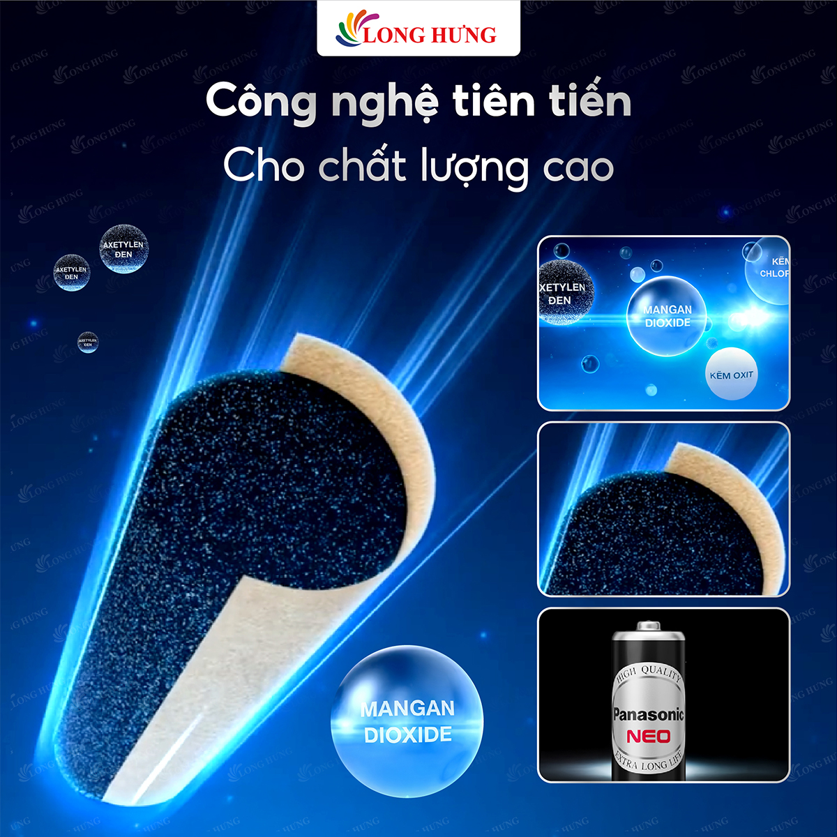 Vỉ Pin than đen Panasonic AAA R03NT/2S-V (2 viên/10 viên) - Hàng chính hãng