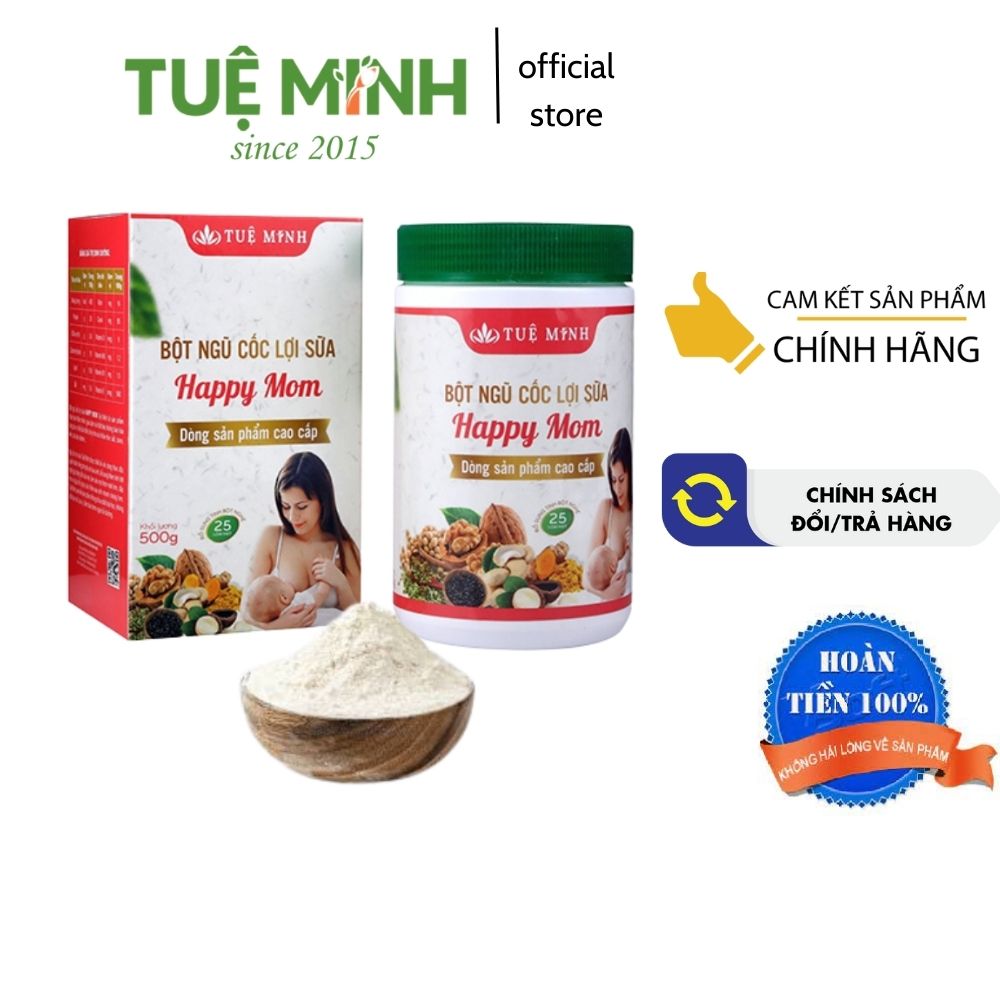 Ngũ cốc Lợi Sữa Thương Hiệu Tuệ Minh 25 loại hạt - Tốt Sữa Cho Con - hộp 500g