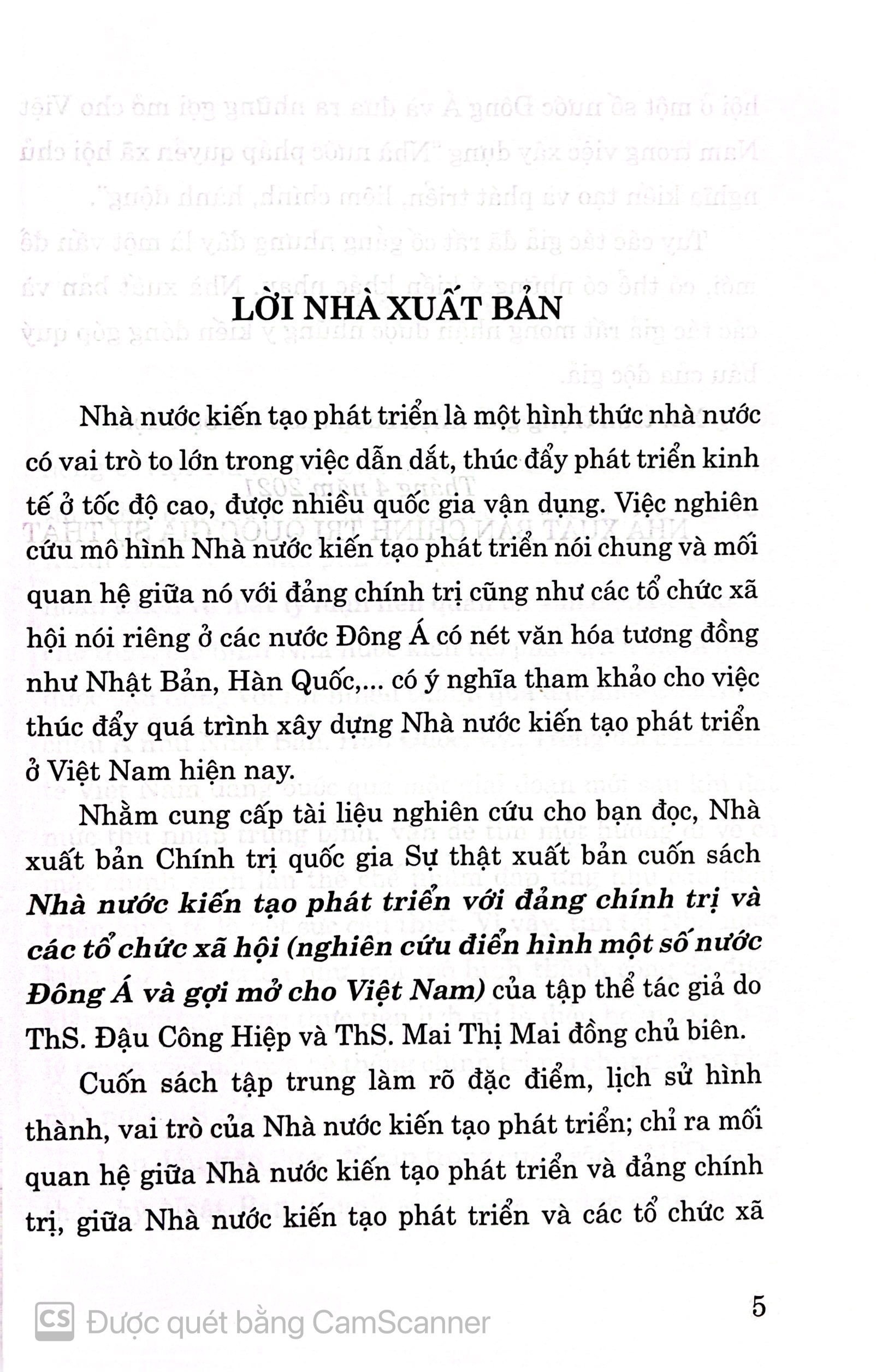 Nhà nước kiến tạo phát triển với đảng chính trị và các tổ chức xã hội (Nghiên cứu điển hình một số nước Đông Nam Á)