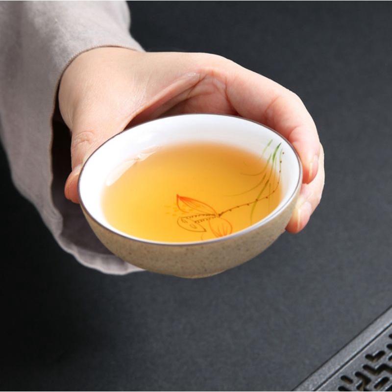 Bộ 6 chén lòng sứ ngoài phủ nhám