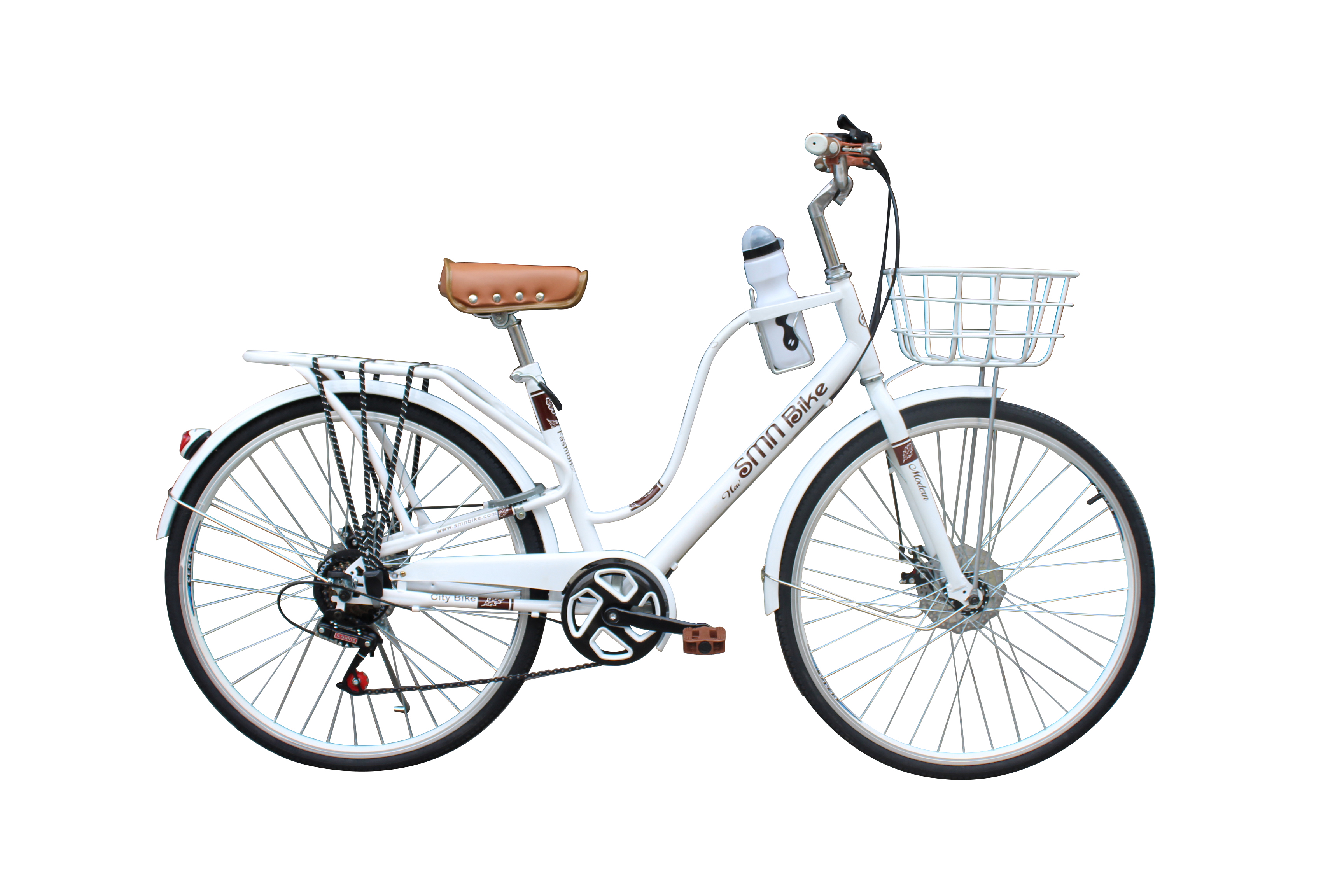 Xe đạp đường phố SMNBike đề đĩa rổ Q 26 inch