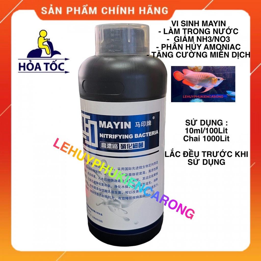 Vi Sinh Bể Cá - Men Tiêu Hóa - Vitamin C - Khử Nước Thương Hiệu MAYIN Chai 1500ml + Tặng Kèm Ly Đong Thể Tích