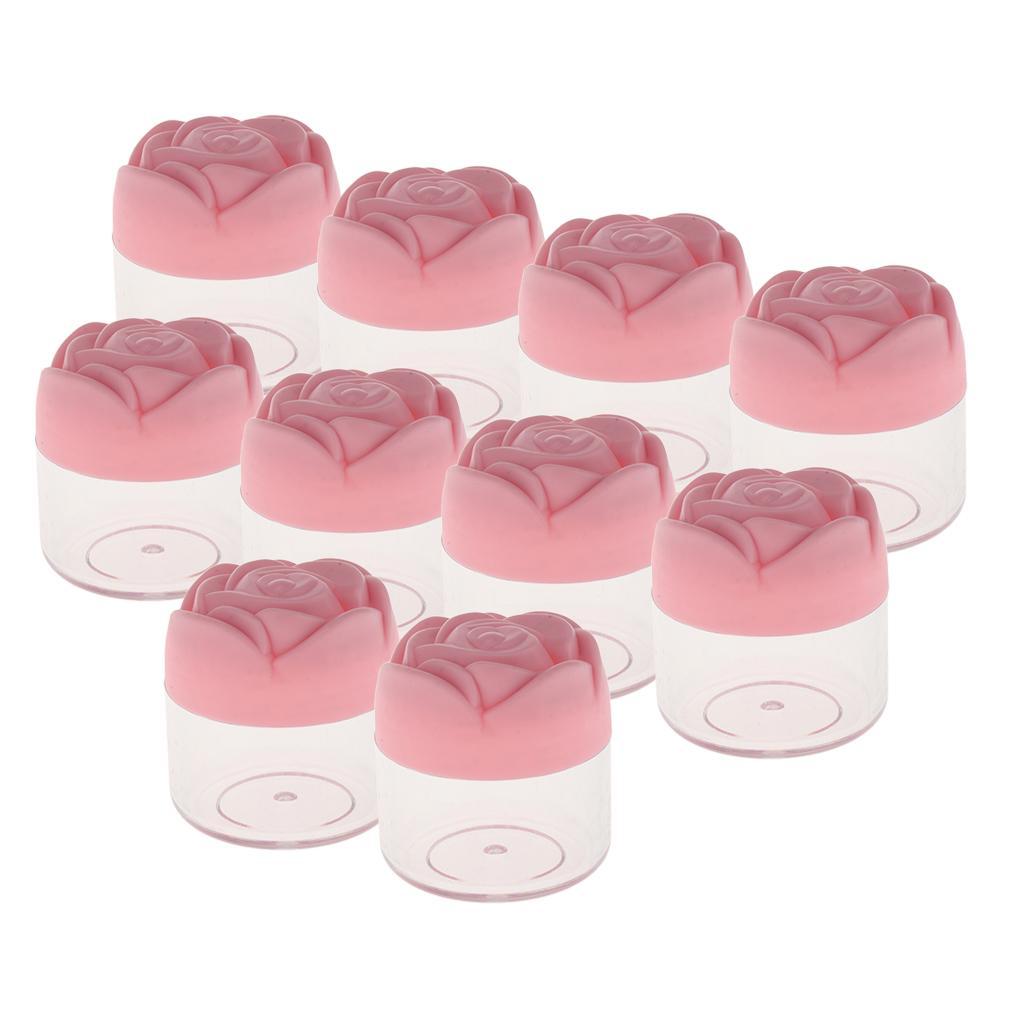 10pcs Empty Makeup Cream Storage Containers Case Jar Pot