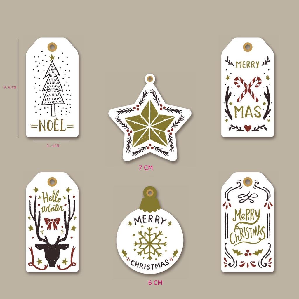 Decal và thẻ giấy trang trí noel - phụ kiện trang trí noel xinh xắn