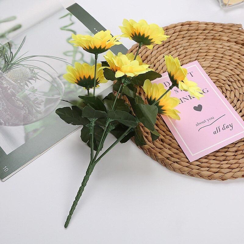 Cụm hoa hướng dương 6 bông dài 30cm