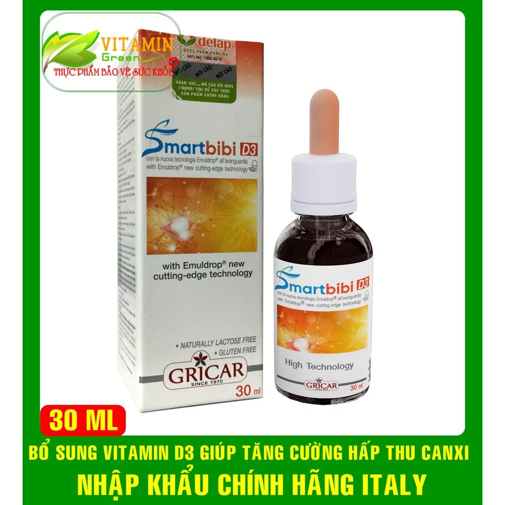 SMARTBIBI D3 BỔ SUNG VITAMIN D3 CHO BÉ, GIÚP XƯƠNG RĂNG CHẮC KHỎE | NHẬP KHẨU CHÍNH HÃNG ITALY