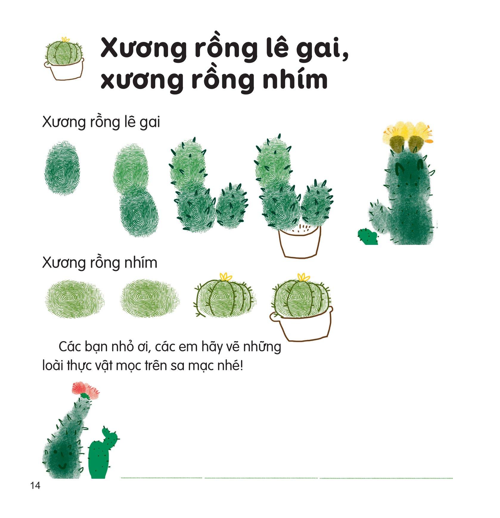 100++ Ý Tưởng Sáng Tạo Vẽ Tranh Bằng Vân Tay - Thực Vật - Bìa Cứng