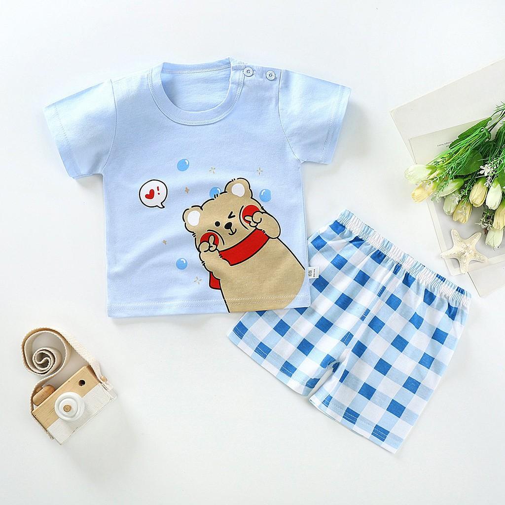 Bộ cộc tay cho bé trai siêu mát, chất cotton an toàn cho bé, thấm hút mồ hôi tốt, hàng QC