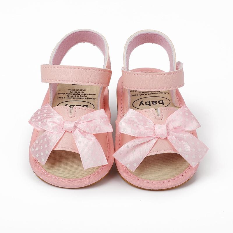 Giày tập đi Sandal cho bé gái từ 0-12 tháng đế mềm chống trơn trượt phong cách Hàn Quốc D64