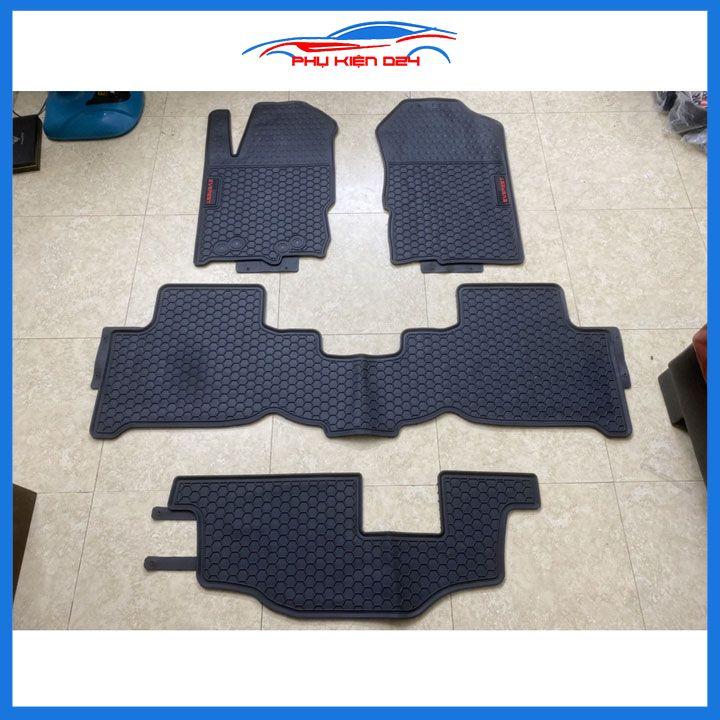 Thảm lót sàn ô tô cao su 3D Ford Everest 2022-2023-2024 mẫu chuẩn 3 hàng ghế không mùi, chống trơn trượt, mài mòn tốt