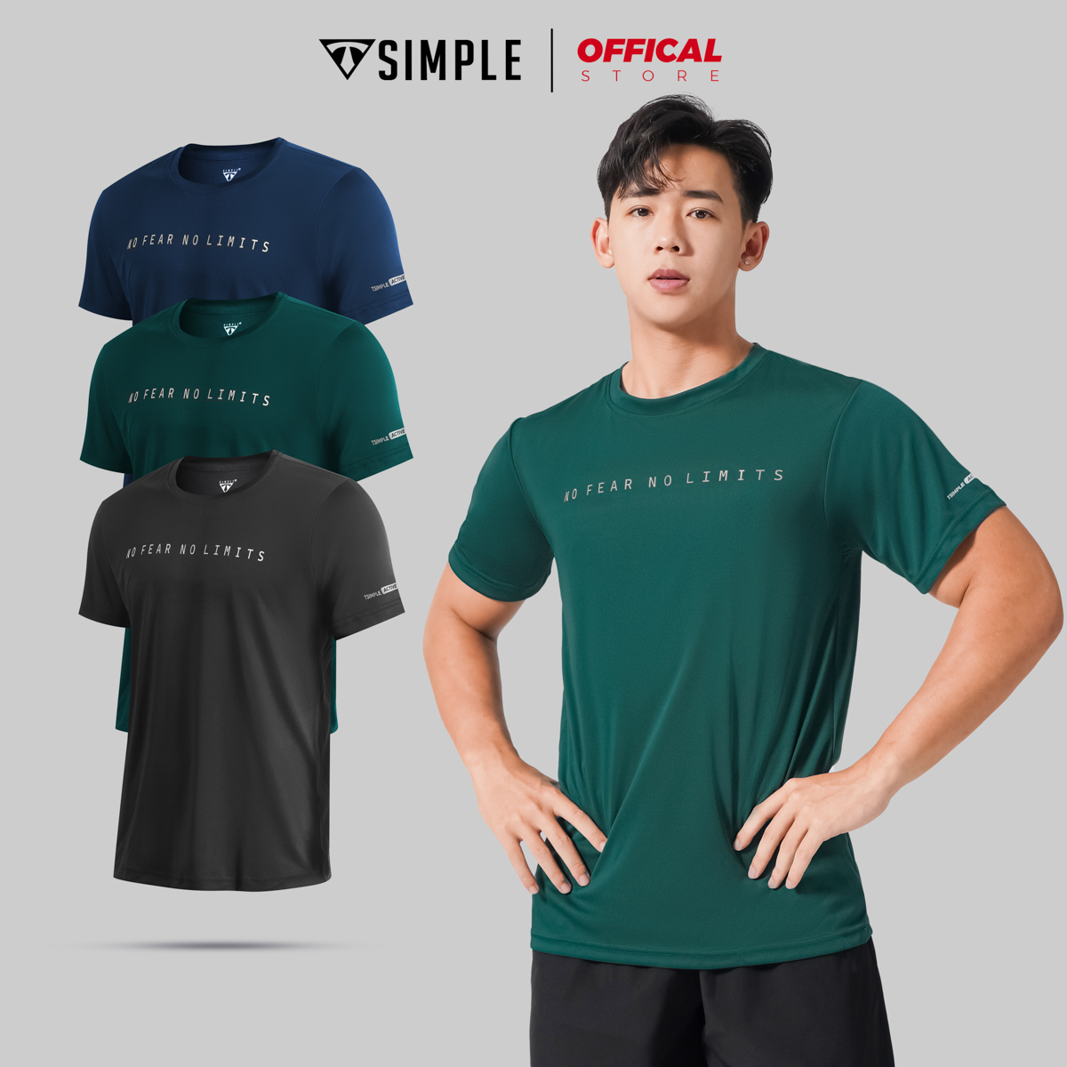 Áo Thể Thao Nam TSIMPLE cổ tròn tay ngắn tập gym vải thun lạnh thoáng mát co giãn chuẩn form MSSAHP4