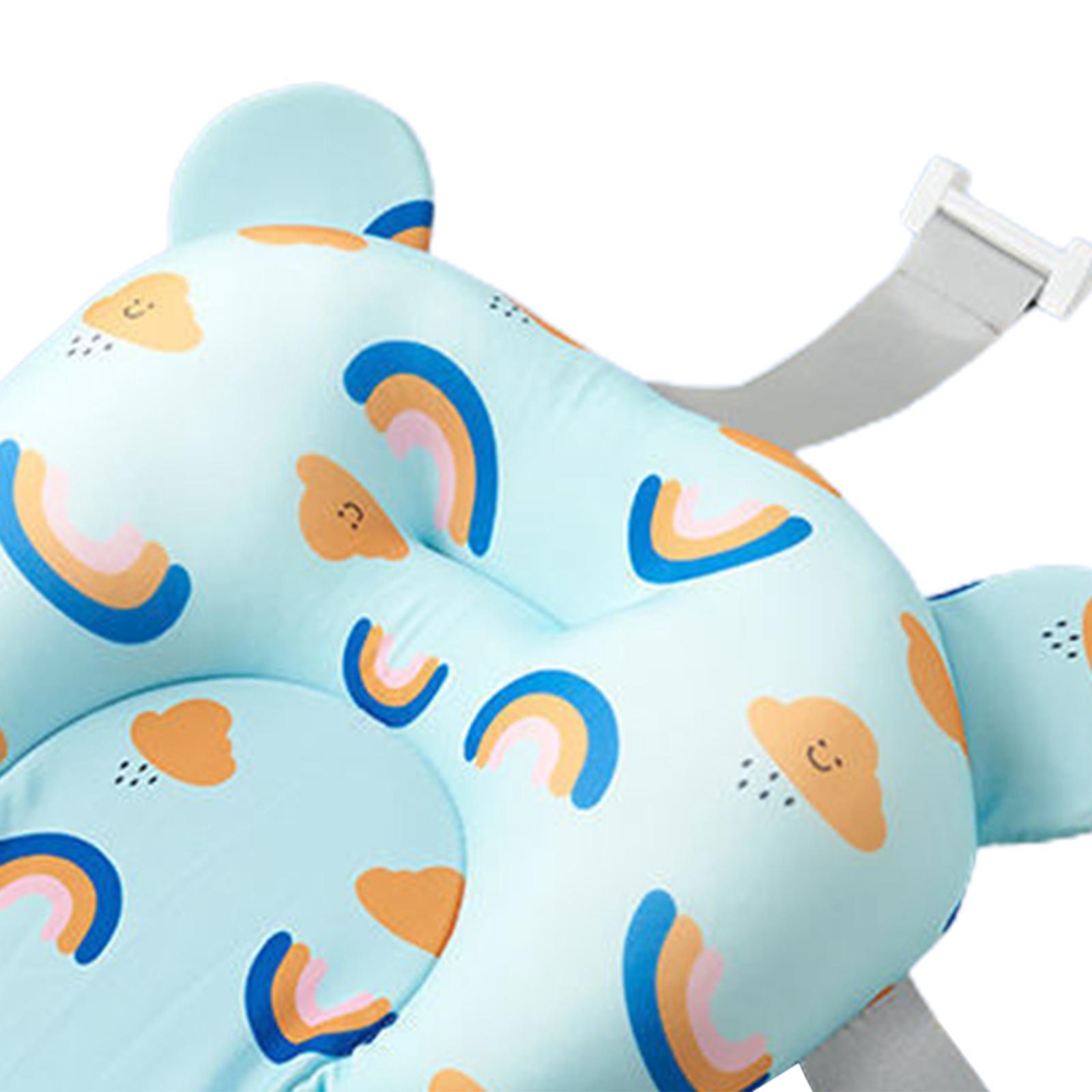 Dolity Baby Bath Seat Support Mat Foldable Baby Bath Tub Pad