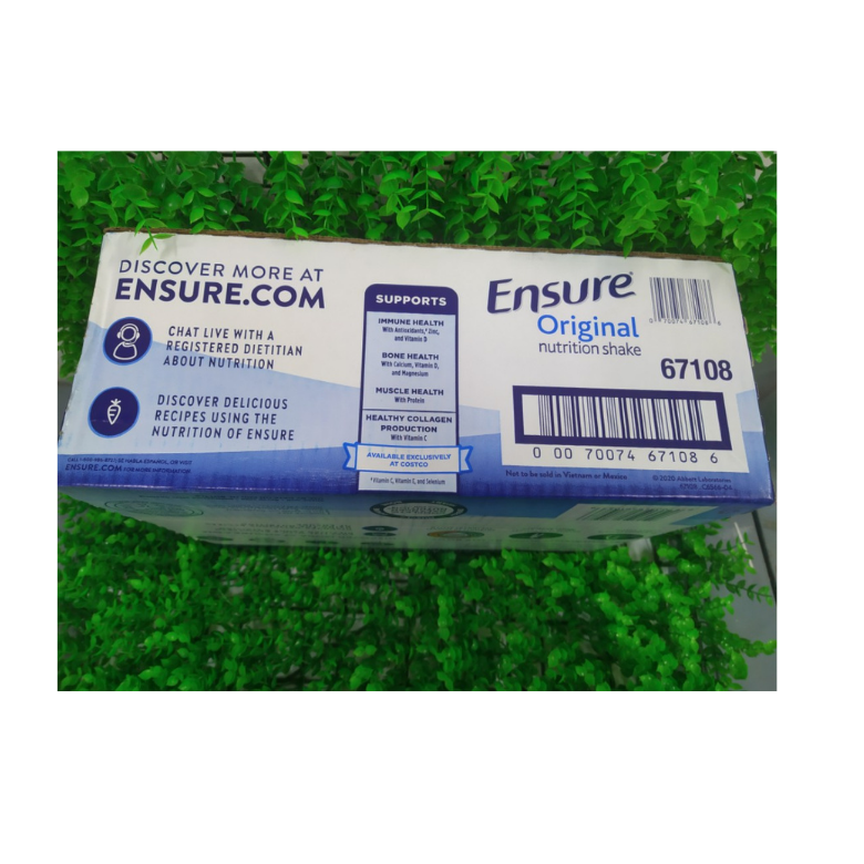 Sữa ensure nước Ensure Original Nutrition Shake - giúp hồi phục sức khỏe cho người gầy, người suy dinh dưỡng, người già - QuaTangMe Extaste