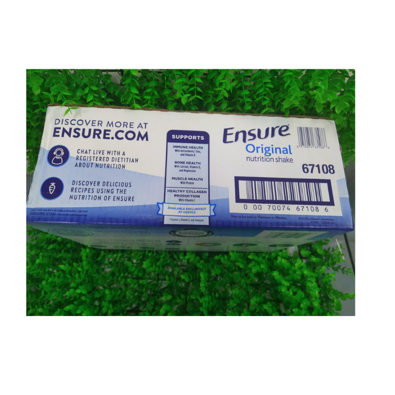 Sữa ensure nước Ensure Original Nutrition Shake - giúp hồi phục sức khỏe cho người gầy, người suy dinh dưỡng, người  già - QuaTangMe Extaste