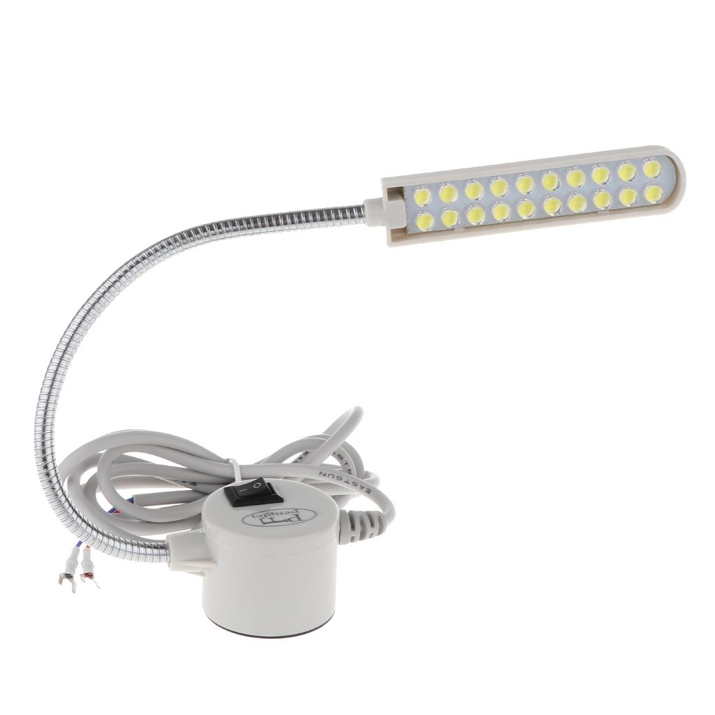 220V 20-Bulb Working Gooseneck Lamp With Magnetic Base for Sewing Machine