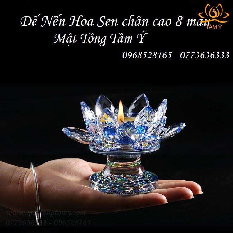 ĐẾ NẾN HOA SEN PHA LÊ CHÂN CAO