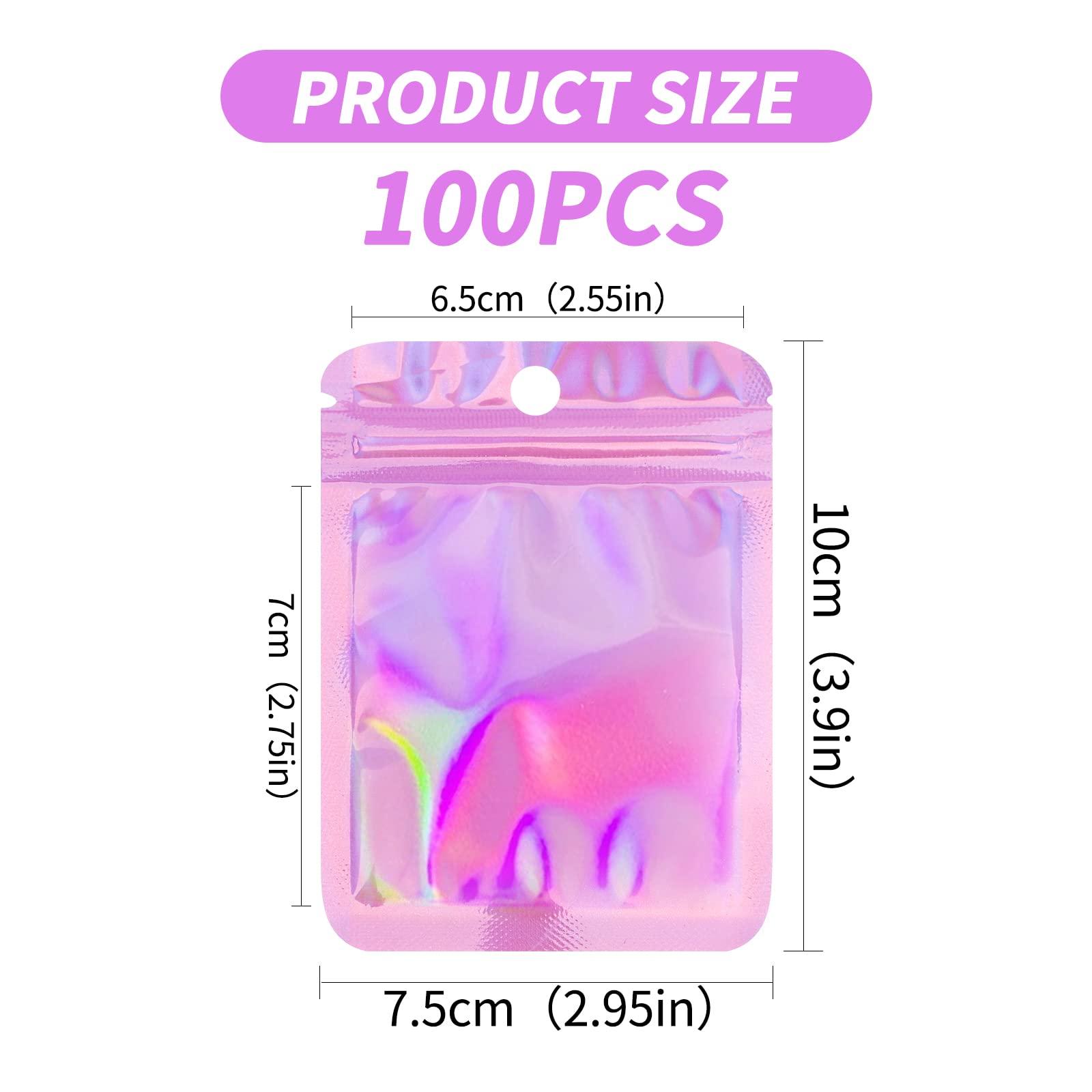 Túi giấy lá Odor -Proof, 100 miếng giấy giấy nhôm với giấy zip zip túi giấy bạc cho bữa ăn party party cookie túi xà phòng cho quà tặng