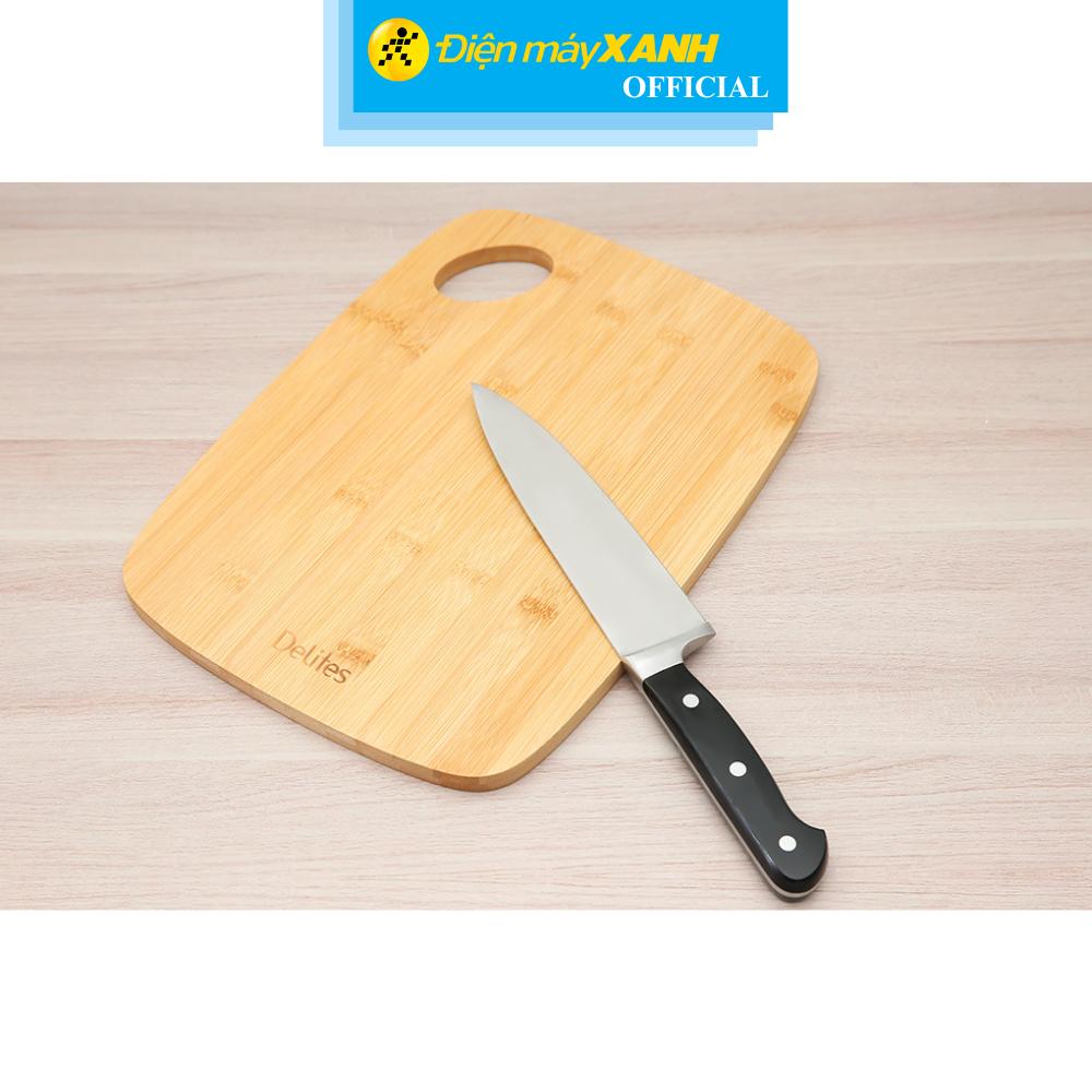 Thớt tre thái chữ nhật 33 x 24 cm Delites 19102401-3 - Hàng Chính Hãng