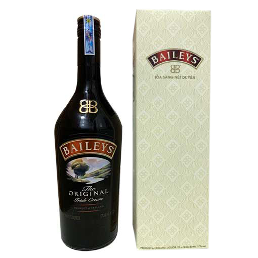 Rượu Baileys Original Irish Cream 17% 750ml [Kèm Hộp] - Hương Vị Ngọt Ngào, Mềm Mịn