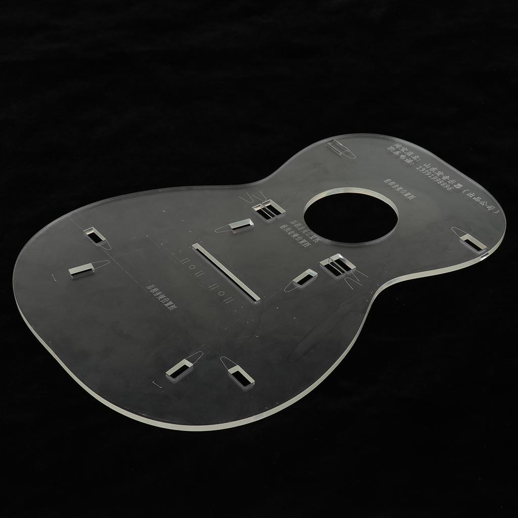23inch Transparent Ukulele Uke Acrylic Body Template for Guitar DIY