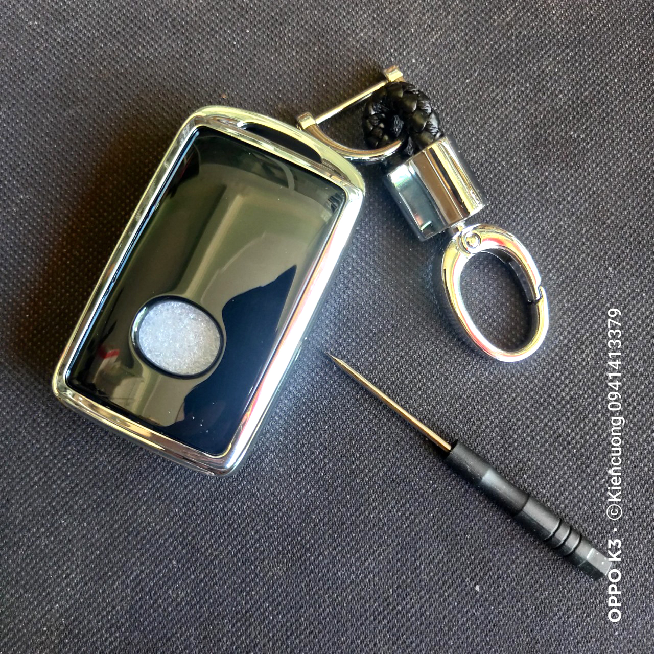 Bao chìa khoá ô tô Mazda3 2020-2021 nút silicon mạ crom Full Hộp