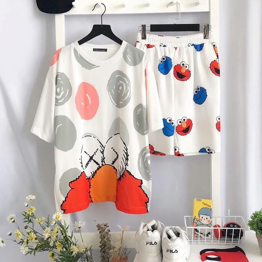 Đồ bộ nữ mặc nhà in hoạt hình