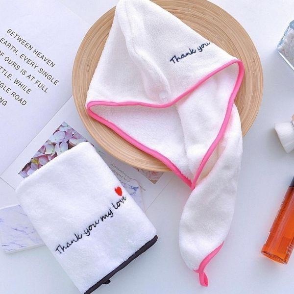 Khăn quấn tóc, ủ tóc sấy khô Style Korea.