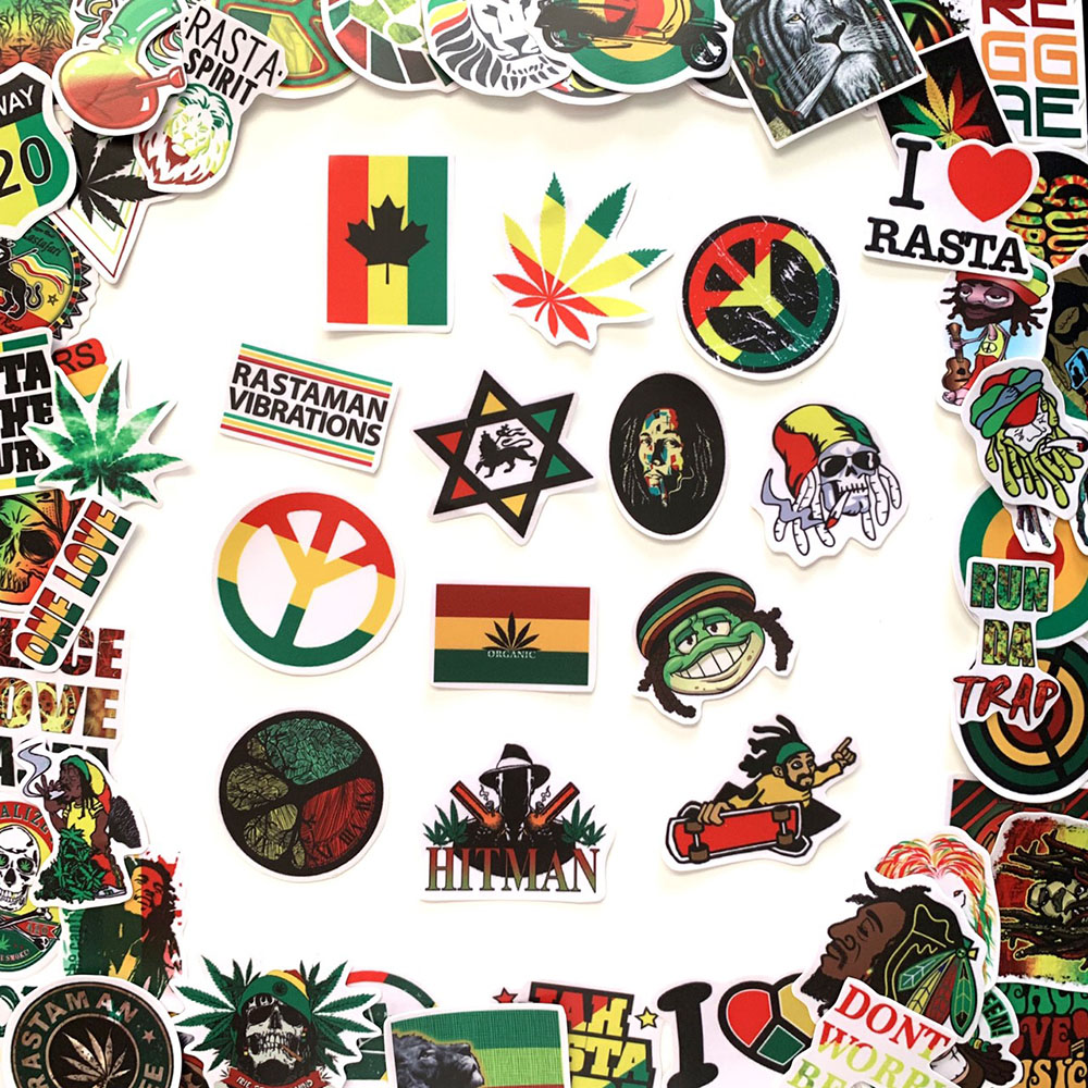 Bộ 20 Sticker Rasta Rastafari (2020) Hình Dán Chống Nước Decal Chất Lượng Cao Trang Trí Va Li Du Lịch, Xe Đạp, Xe Máy, Laptop, Nón Bảo Hiểm, Máy Tính Học Sinh, Tủ Quần Áo, Nắp Lưng Điện Thoại