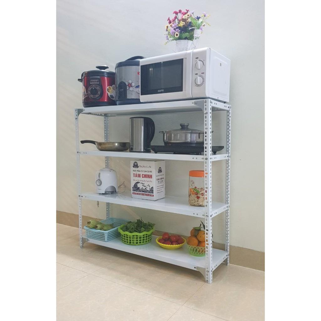 Kệ sắt v lỗ đa năng 4 tầng dài 0,6m x rộng 0,3m x cao 1,2m Lắp Ghép