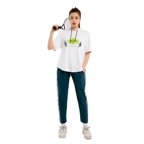 Quần dài phối sọc nam nữ Simple Basic, co giãn, form suông, unisex, màu xanh