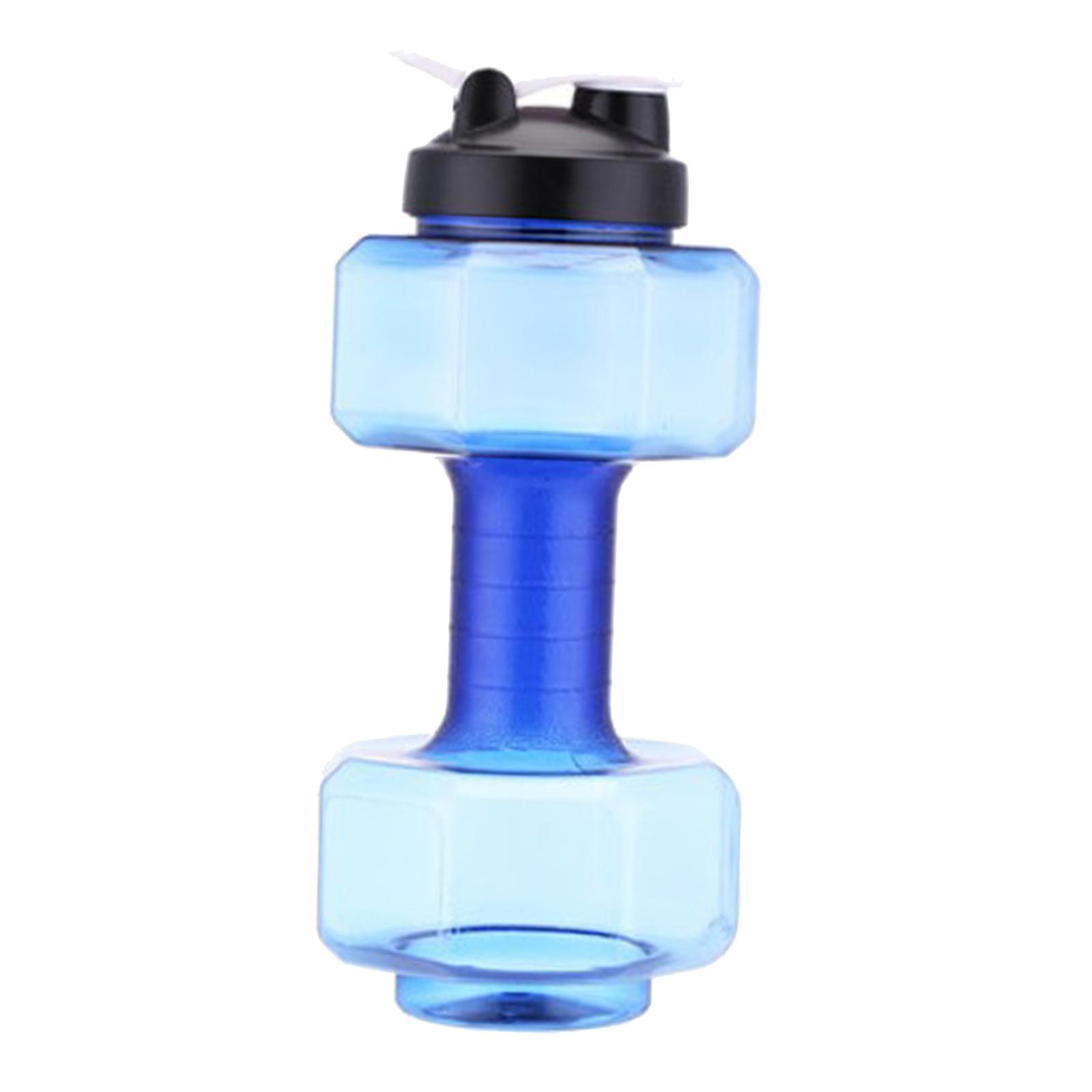 2xFitness Dumbbells Weight Strong Water Drinks Bottle 2600ml Blue