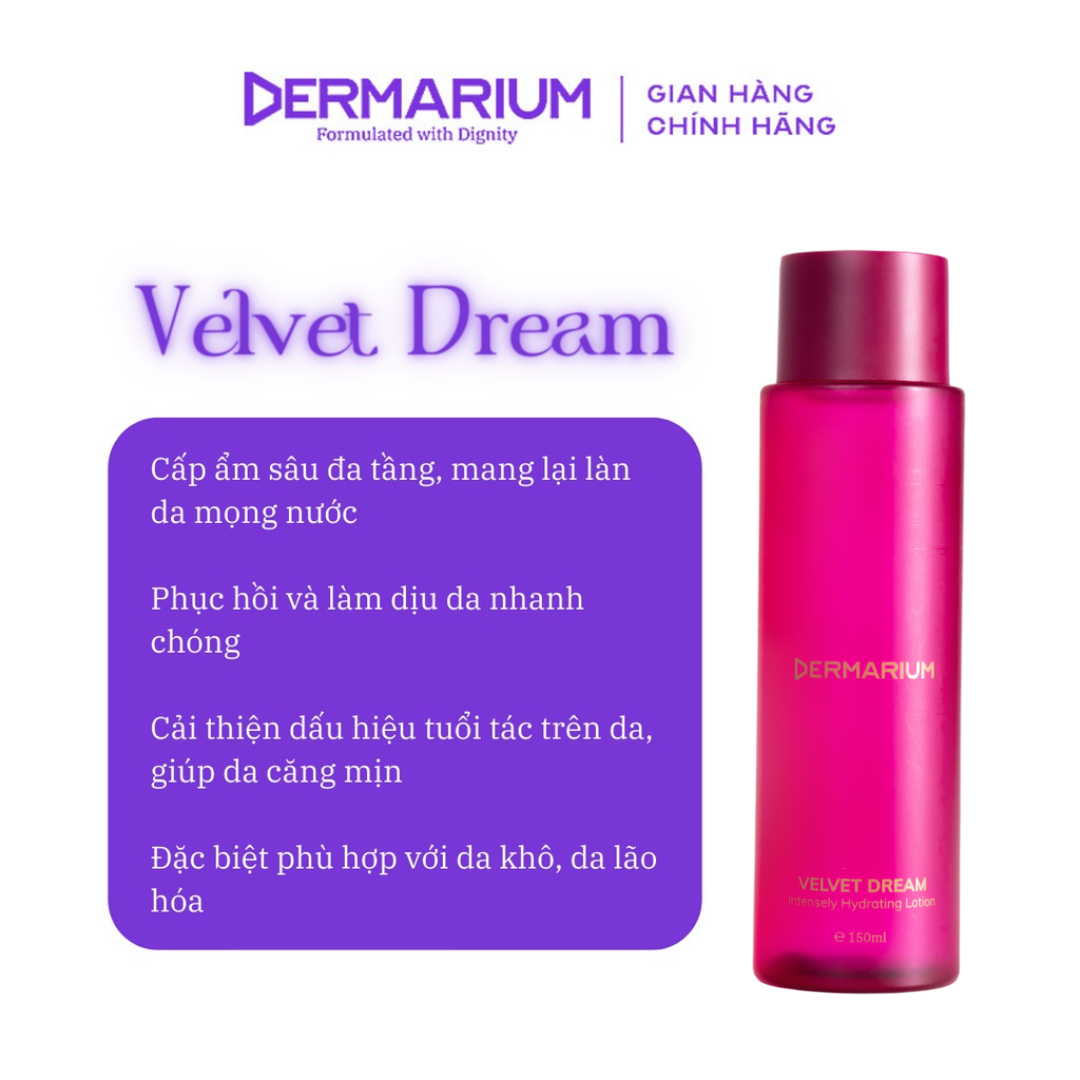 Toner (Nước Cân Bằng) Dermarium Dưỡng Ẩm Velvet Dream