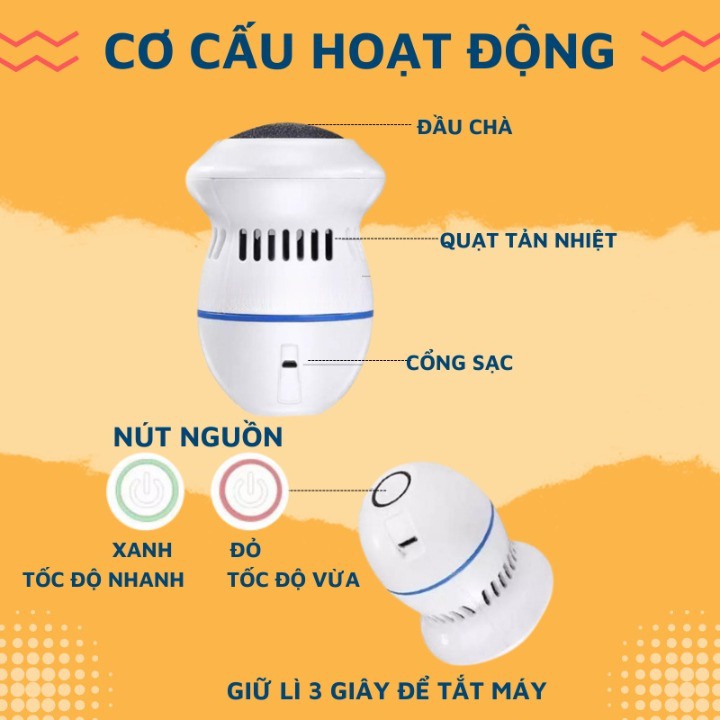 Máy Chà Gót Chân Chuyên Dụng Tẩy Da Chết, Dụng Cụ Mài Gót Chân Đẩy Lùi Chai Sạn Sạc Pin Tiện Lợi - HÀNG CHÍNH HÃNG MINIIN