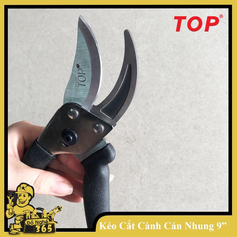 Kéo cắt cành 9" mỏ cong cán nhung TOP - 071119-PSD