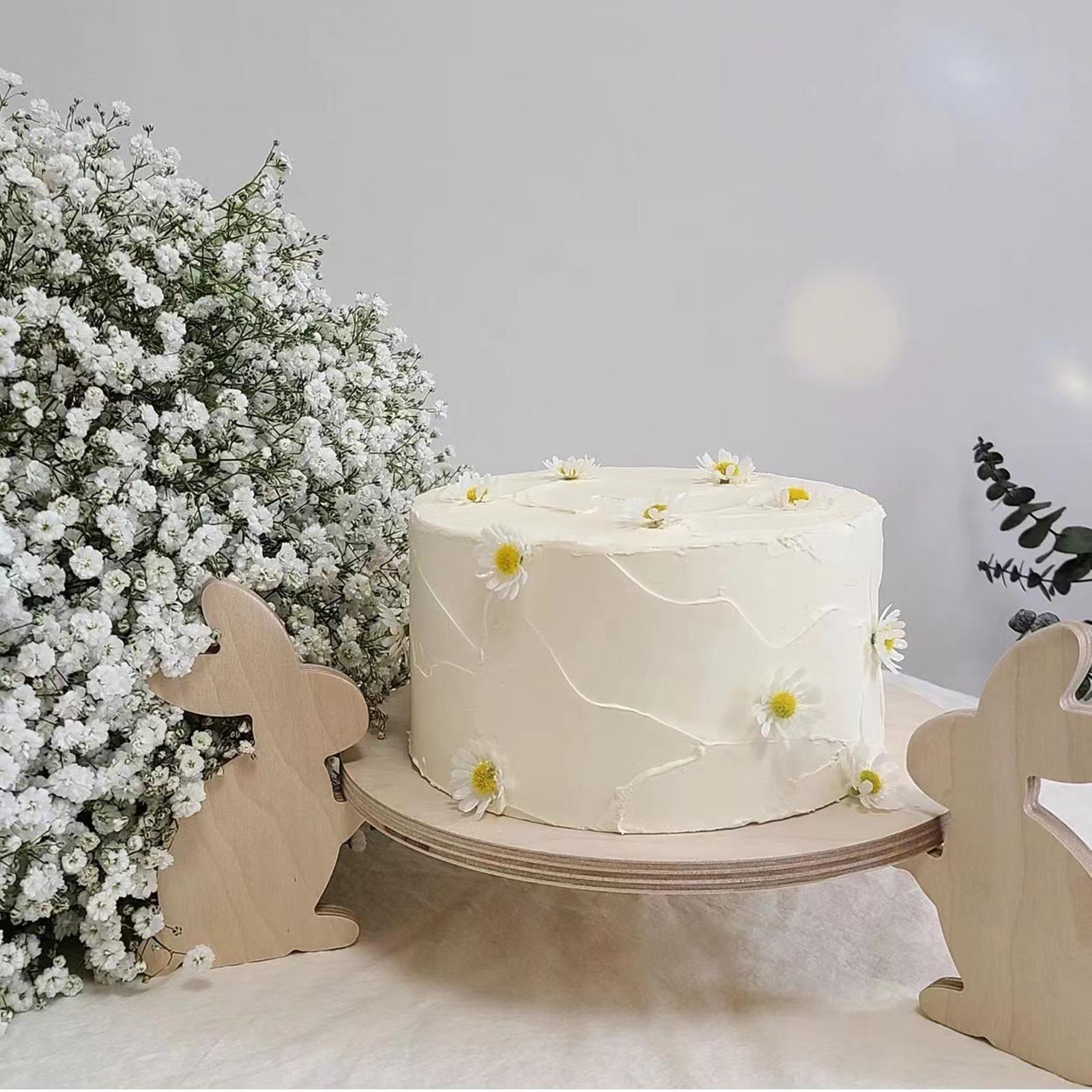 9.8in Cake Holder Serving Tray Tableware Crafts for Birthday Party Candle