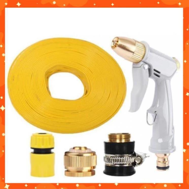Bộ dây vòi xịt nước tưới cây rửa xe,tăng áp 3 lần, loại 7-10m 206846