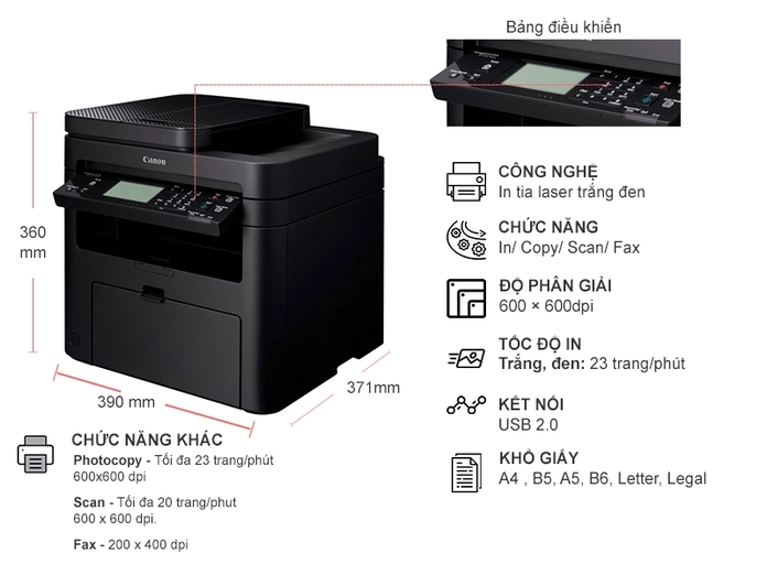 Máy in laser đa năng MF235- Hàng chính hãng