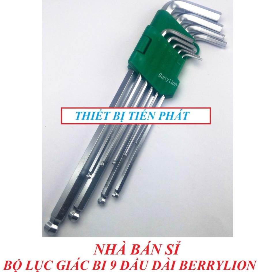 Bộ Lục Giác Bi Hệ Mét BERRYLION Gồm 9 Đầu Loại Dài Cao Cấp Thép CR-V (Chính Hãng)