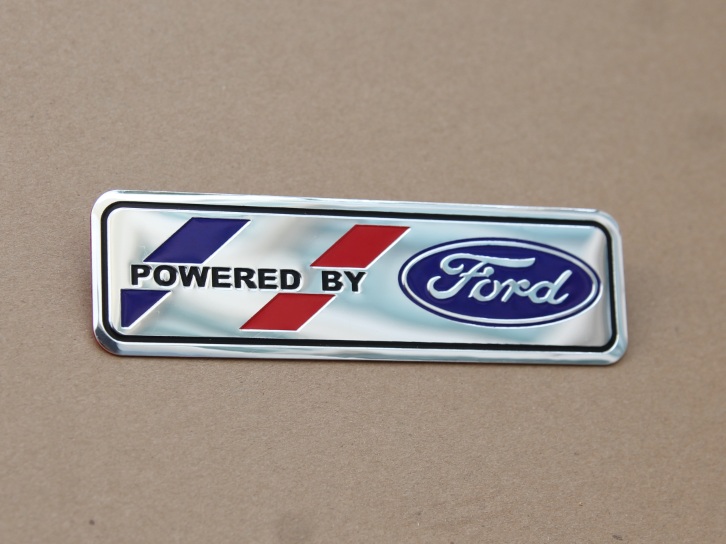 Tem chữ logo Powered By Ford dán trang trí xe ô tô