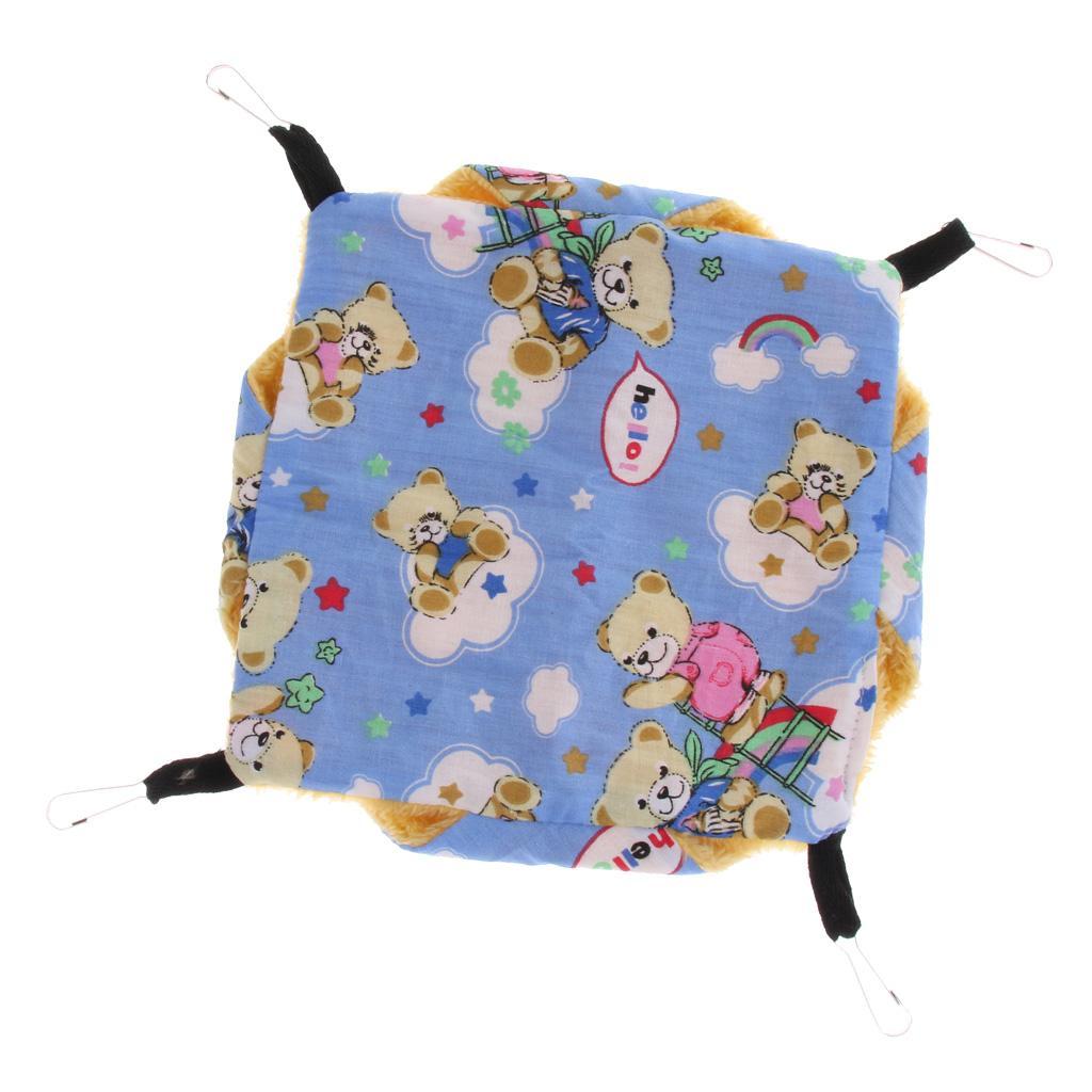 Small Animal Hammock Bed Mat Hamster Bird Cage Double Layer Hanging Bed