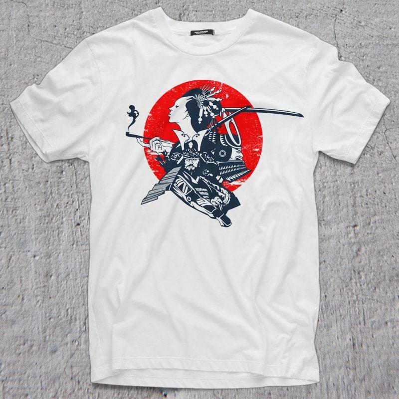 Áo thun Cô gái chiến binh SAMURAI Unisex