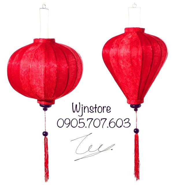 Đèn lồng đỏ hội an lụa vân