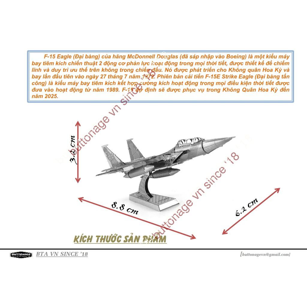 Mô Hình Lắp Ráp 3d Máy Bay Chiến Đấu F-15  Eagle