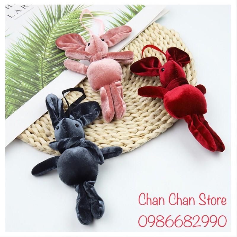 Gấu bông Thỏ Mini 20cm làm móc khoá đồ chơi quà tặng trang trí decor